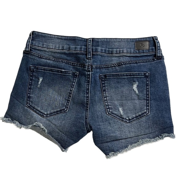 CELEBRITY PINK Juniors' Mid-Rise Roll-Cuff Basic Brixton Denim Shorts - 5/27 - Picture 4 of 10
